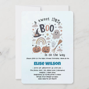 Sweet Little Halloween boo is on the way Invitation