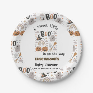 Sweet Little Halloween boo is on the way Paper Plate