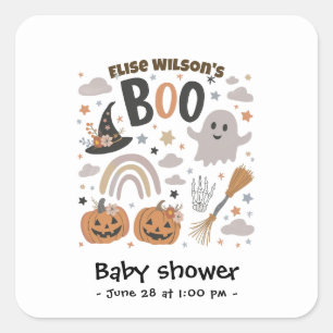 Sweet Little Halloween boo is on the way Square Sticker