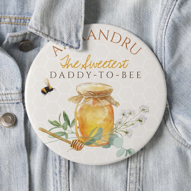 Sweet Little Honey Baby Shower 6 Cm Round Badge (In Situ)