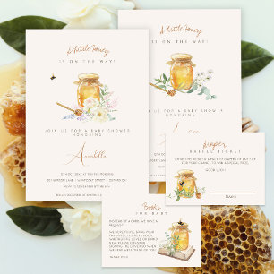 Sweet Little Honey Baby Shower Diaper Raffle  Enclosure Card