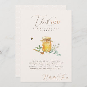 Sweet Little Honey Baby Shower Thank You Card