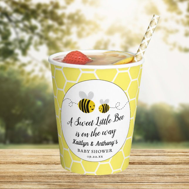 Sweet Little Honey Bee Baby Shower Paper Cups (Creator Uploaded)
