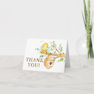 Sweet Little Honey Bee Baby Shower Thank You  Card
