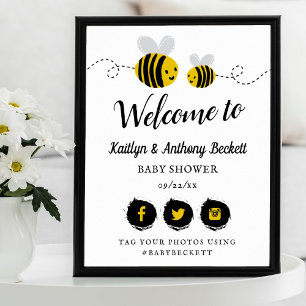 Sweet Little Honey Bee Party Welcome Poster