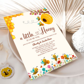 Sweet little Honey is on tha way Baby shower Invitation
