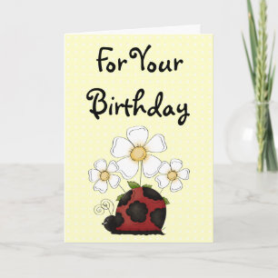 Sweet Little Ladybug Birthday Philippians 4:8 Card