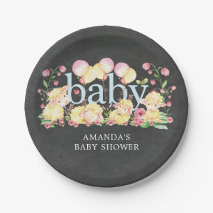 Sweet Little Lamb Baby Shower 7" Plate