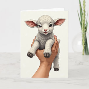 Sweet Little Lamb New Baby Card