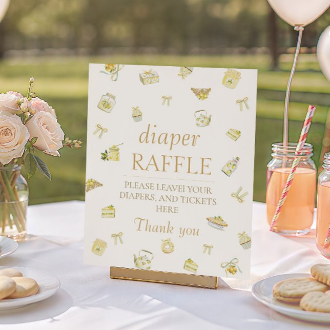 Sweet Little Lemon Baby Shower Diaper Raffle Poster (Creator Uploaded)