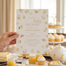 Sweet Little Lemon Watercolor Baby Shower