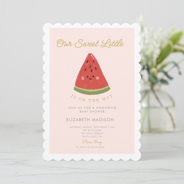 Sweet Little Melon is On the way Baby Shower Invitation (Creator Uploaded)