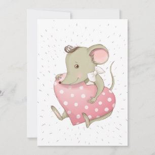 Sweet little mouse thank you card