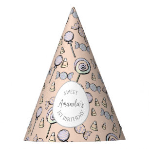 Sweet Little ONE Candy Theme First Birthday Party Hat