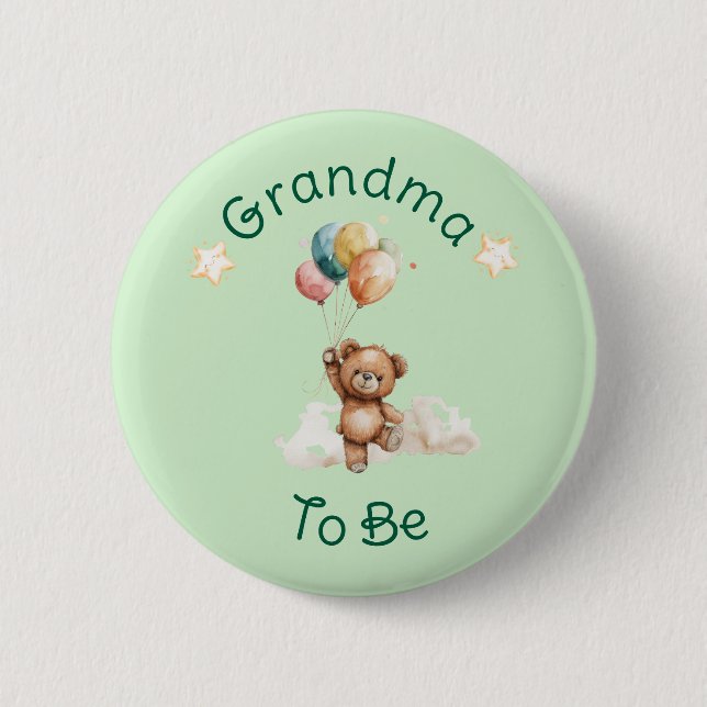 Sweet Little One on the Way Green Baby Shower 6 Cm Round Badge (Front)