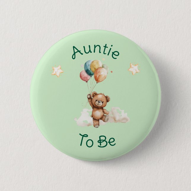 Sweet Little One on the Way Green Baby Shower 6 Cm Round Badge (Front)