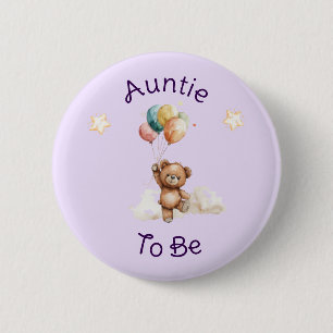 Sweet Little One on the Way Lavender Baby Shower 6 Cm Round Badge