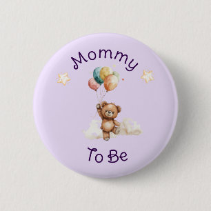 Sweet Little One on the Way Lavender Baby Shower 6 Cm Round Badge