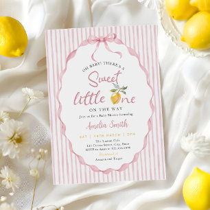 Sweet little One On The Way Lemon Baby Shower Invitation