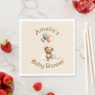 Sweet Little One on the Way Neutral Baby Shower Napkin