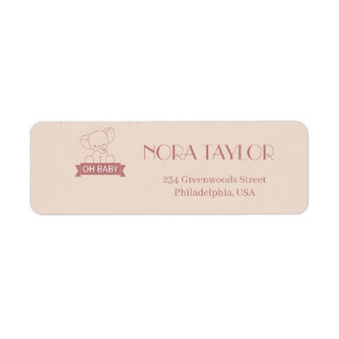 Sweet Little One on the Way Return Address Label