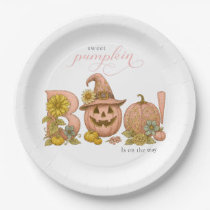 Sweet Little patch pumpkin florals is on the way Paper Plate