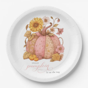 Sweet Little patch pumpkin florals is on the way Paper Plate