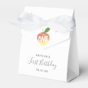 Sweet Little Peach 1st Birthday Favour Box