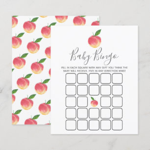 Sweet Little Peach Baby Shower Bingo
