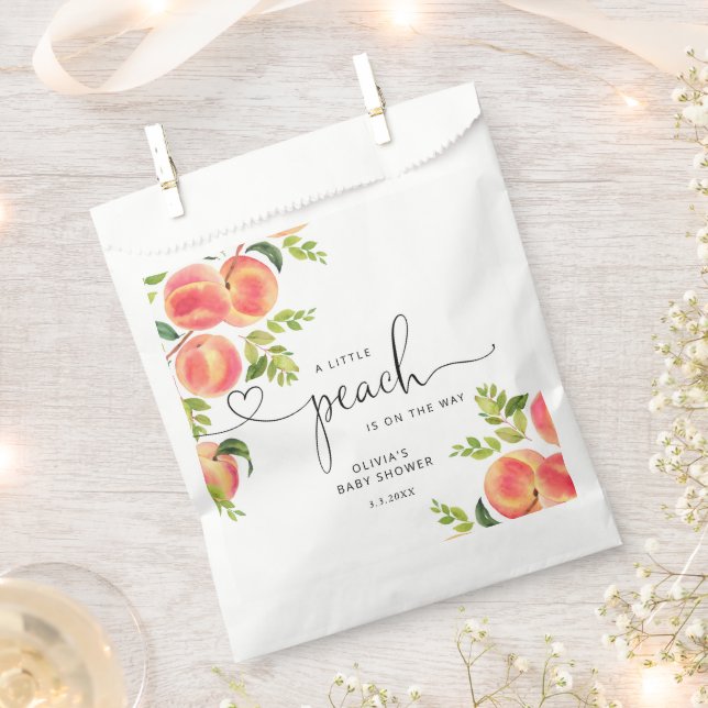 Sweet little peach baby shower favour bag (Clipped)