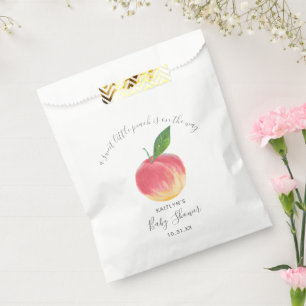 Sweet Little Peach Baby Shower Favour Bag