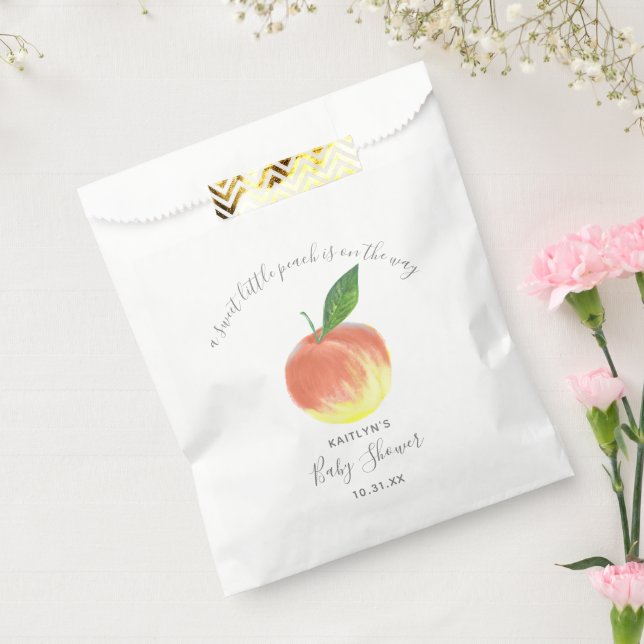 Sweet Little Peach Baby Shower Favour Bag (Sealed)