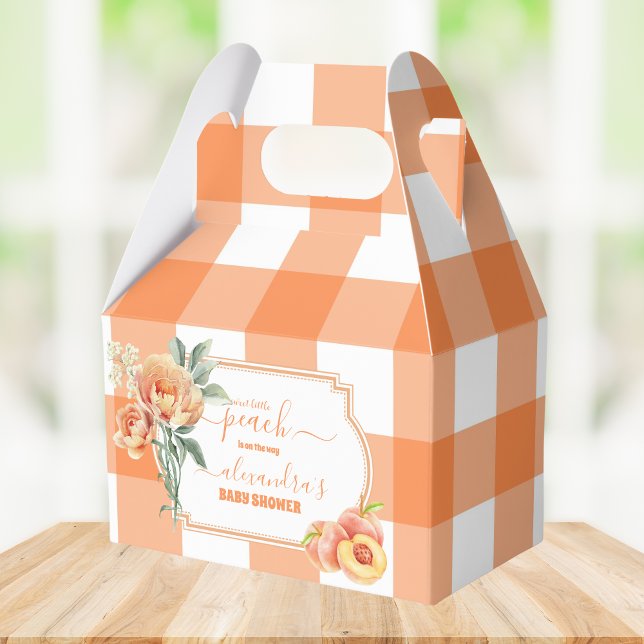 Sweet Little Peach Baby Shower Favour Box (Creator Uploaded)