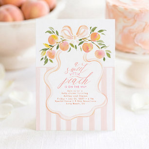 Sweet Little Peach Baby Shower Invitation