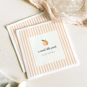 Sweet Little Peach Baby Shower Paper Napkin