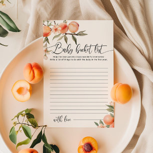 Sweet little peach baby theme baby bucket list