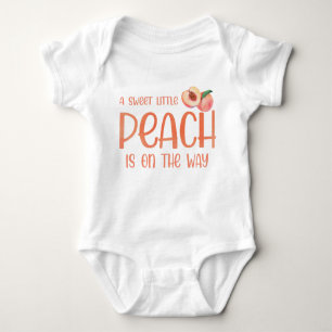 Sweet little peach on the way baby bodysuit