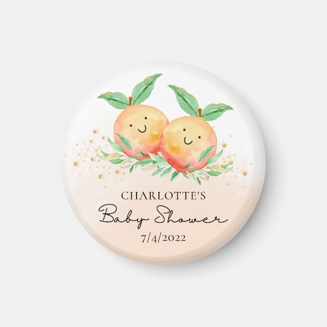 Sweet Little Peaches It's Twins Magnet (Front)