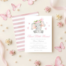 Sweet Little Peanut Elephant Elegant Baby Shower