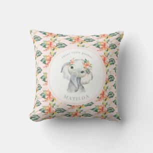 Sweet little peanut elephant floral baby cushion