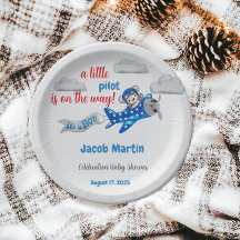 Sweet Little Pilot Clouds Sky Theme Baby Shower