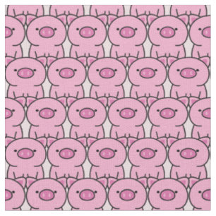 🐷 Sweet little pink piglets - pattern Fabric