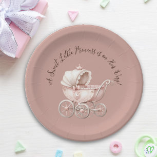 Sweet Little Princess Baby Shower Paper Plate