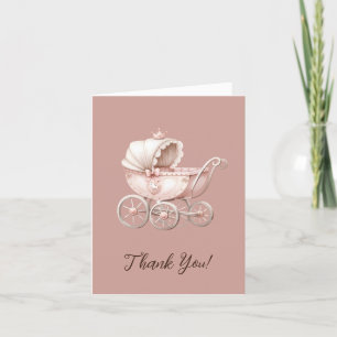Sweet Little Princess Baby Shower Thank You Card
