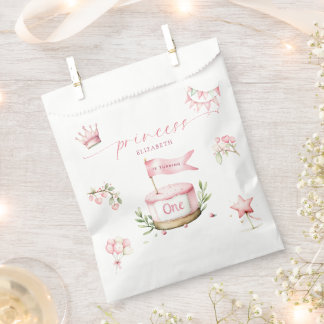 Sweet Little Princess Pink Cake 1st Birthday Favour Bag