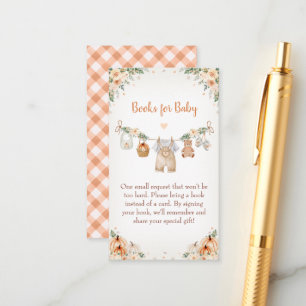Sweet Little Pumpkin Autumn Baby Shower Enclosure Card