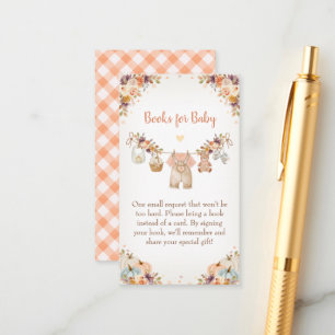 Sweet Little Pumpkin Autumn Baby Shower Enclosure Card