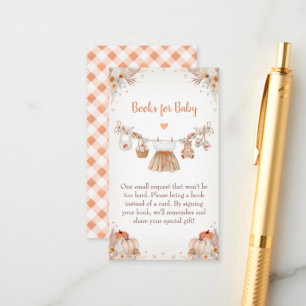 Sweet Little Pumpkin Autumn Baby Shower Enclosure Card