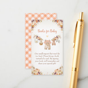 Sweet Little Pumpkin Autumn Baby Shower Enclosure Card