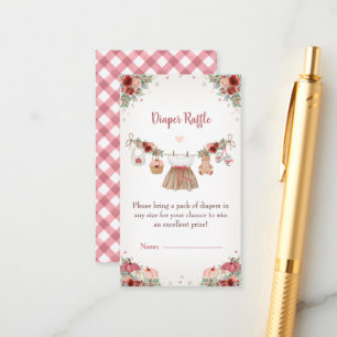 Sweet Little Pumpkin Autumn Baby Shower  Enclosure Card